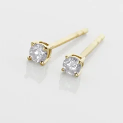 Boucles D'oreilles Puces Aphrodite Or Jaune Diamant