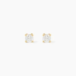 Boucles D'oreilles Puces Aphrodite Or Jaune Diamant