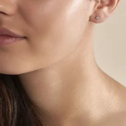 Boucles D'oreilles Puces Aphrodite Or Jaune Diamant