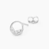 Boucles D'oreilles Puces Argent Blanc Vivence Oxydes De Zirconium