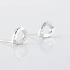 Boucles D'oreilles Puces Argent Blanc Tancelin Oxydes De Zirconium