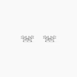 Boucles D'oreilles Puces Argent Eden Oxyde De Zirconium