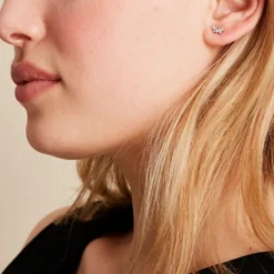 Boucles D'oreilles Puces Argent Eden Oxyde De Zirconium