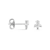Boucles D'oreilles Puces Argent Blanc Braxton Oxydes De Zirconium