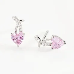Boucles D'oreilles Puces Argent Blanc Avalon Oxyde De Zirconium