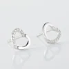 Boucles D'oreilles Puces Argent Blanc Saverio Oxydes De Zirconium