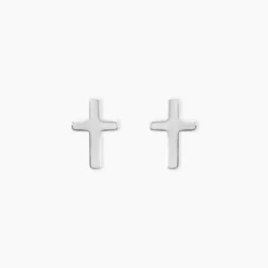 Boucles D'oreilles Puces Ashana Argent Blanc