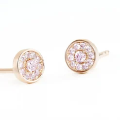 Boucles D'oreilles Puces Auxana Argent Rose Oxyde De Zirconium