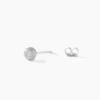 Boucles D'oreilles Puces Ayana Argent Blanc