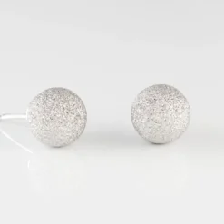 Boucles D'oreilles Puces Ayana Argent Blanc