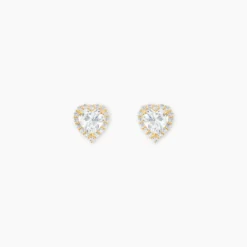 Boucles D'oreilles Puces Aymane Or Jaune Oxyde De Zirconium