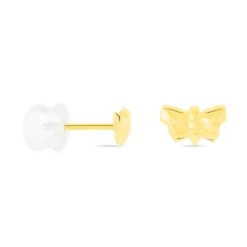 Boucles D'oreilles Puces Bartholomee Papillon Or Jaune