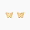 Boucles D'oreilles Puces Bartholomée Papillon Or Jaune