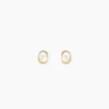Boucles D'oreilles Puces Bastina Or Jaune Perle De Culture