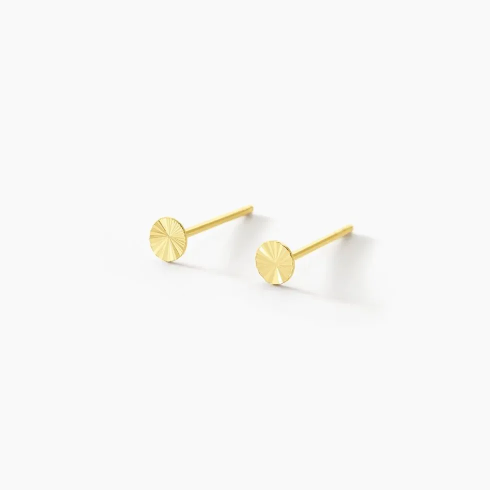 Boucles D'oreilles Puces Berangere Cercle Or Jaune