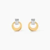 Boucles D'oreilles Puces Berangere Cercle Or Bicolore