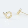 Boucles D'oreilles Puces Berangere Cercle 3 Or Jaune