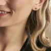 Boucles D'oreilles Puces Bethsabee Argent Blanc