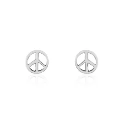 Boucles D'oreilles Puces Bethsabee Argent Blanc