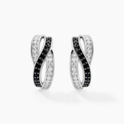 Boucles D'oreilles Puces Bethany Argent Blanc Oxyde De Zirconium