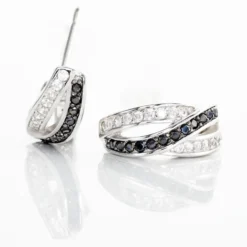 Boucles D'oreilles Puces Bethany Argent Blanc Oxyde De Zirconium
