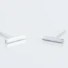 Boucles D'oreilles Puces Birati Argent Blanc