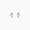 Boucles D'oreilles Puces Bodil Or Bicolore Diamant