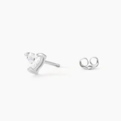 Boucles D'oreilles Puces Breana Argent Blanc Oxyde De Zirconium