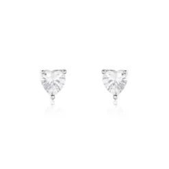 Boucles D'oreilles Puces Breana Argent Blanc Oxyde De Zirconium