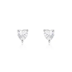 Boucles D'oreilles Puces Breana Argent Blanc Oxyde De Zirconium
