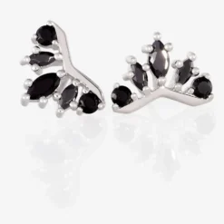Boucles D'oreilles Puces Calixa Argent Blanc Oxyde De Zirconium