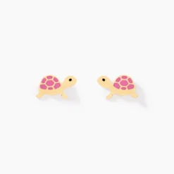 Boucles D'oreilles Puces Cali Tortue Or Jaune
