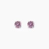 Boucles D'oreilles Puces Carin Or Blanc Oxydes De Zirconium