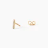 Boucles D'Oreilles Puces Carmelia Plaqué Or Jaune Oxyde De Zirconium