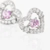 Boucles D'oreilles Puces Carren Argent Blanc Oxyde De Zirconium