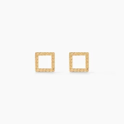 Boucles D'oreilles Puces Cathan Or Jaune