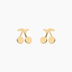 Boucles D'oreilles Puces Cerisia Or Jaune