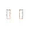 Boucles D'oreilles Puces Charlie Or Rose Diamant