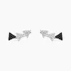 Boucles D'oreilles Puces Chleo Argent Blanc Oxyde De Zirconium