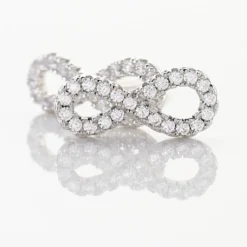 Boucles D'oreilles Puces Clélia Argent Blanc Oxyde De Zirconium