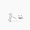 Boucles D'oreilles Puces Cyleneae Argent Blanc Oxyde De Zirconium