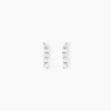 Boucles D'oreilles Puces Dahina Or Blanc Oxyde De Zirconium