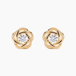 Boucles D'oreilles Puces Djanaelle Plaqué Or Jaune Oxyde De Zirconium