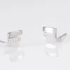 Boucles D'oreilles Puces Dolene Or Blanc Diamant