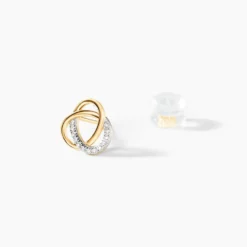 Boucles D'oreilles Puces Dorila Or Jaune Oxyde De Zirconium