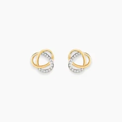 Boucles D'oreilles Puces Dorila Or Jaune Oxyde De Zirconium