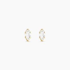 Boucles D'oreilles Puces Dudley Or Jaune Oxyde De Zirconium