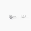 Boucles D'oreilles Puces Eclat D'Aurore Argent Blanc Oxy