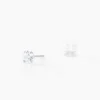 Boucles D'oreilles Puces Eddie Or Blanc Oxyde De Zirconium