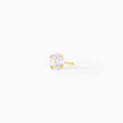 Boucles D'oreilles Puces Eddie Or Jaune Oxyde De Zirconium